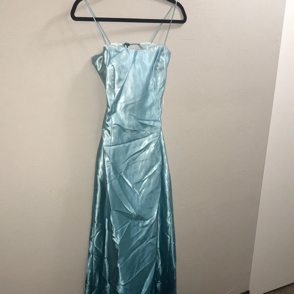 Blue slim fitting dress